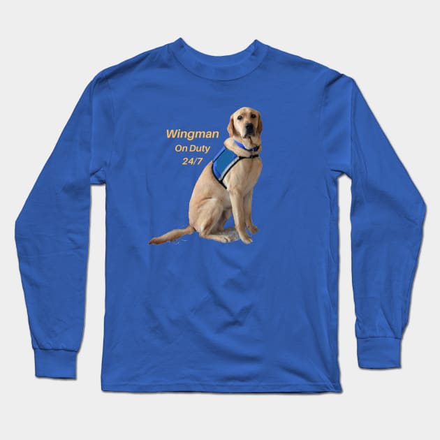 Wingman Black Lab Long Sleeve T-Shirt by B C Designs